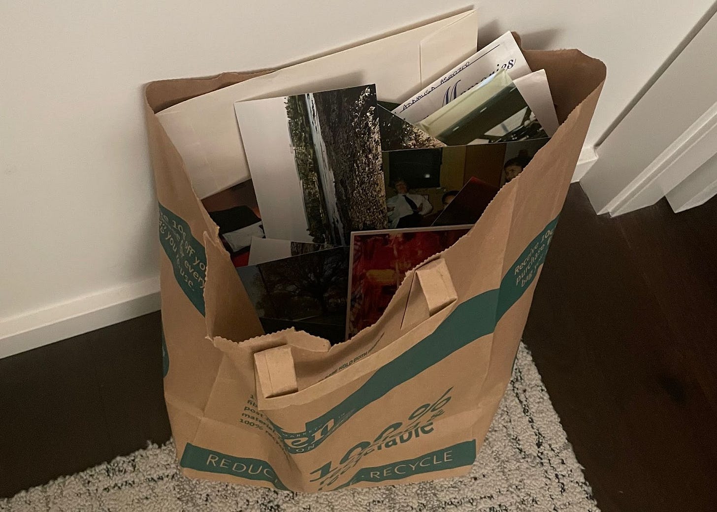 Bag of printed photos headed to shredder