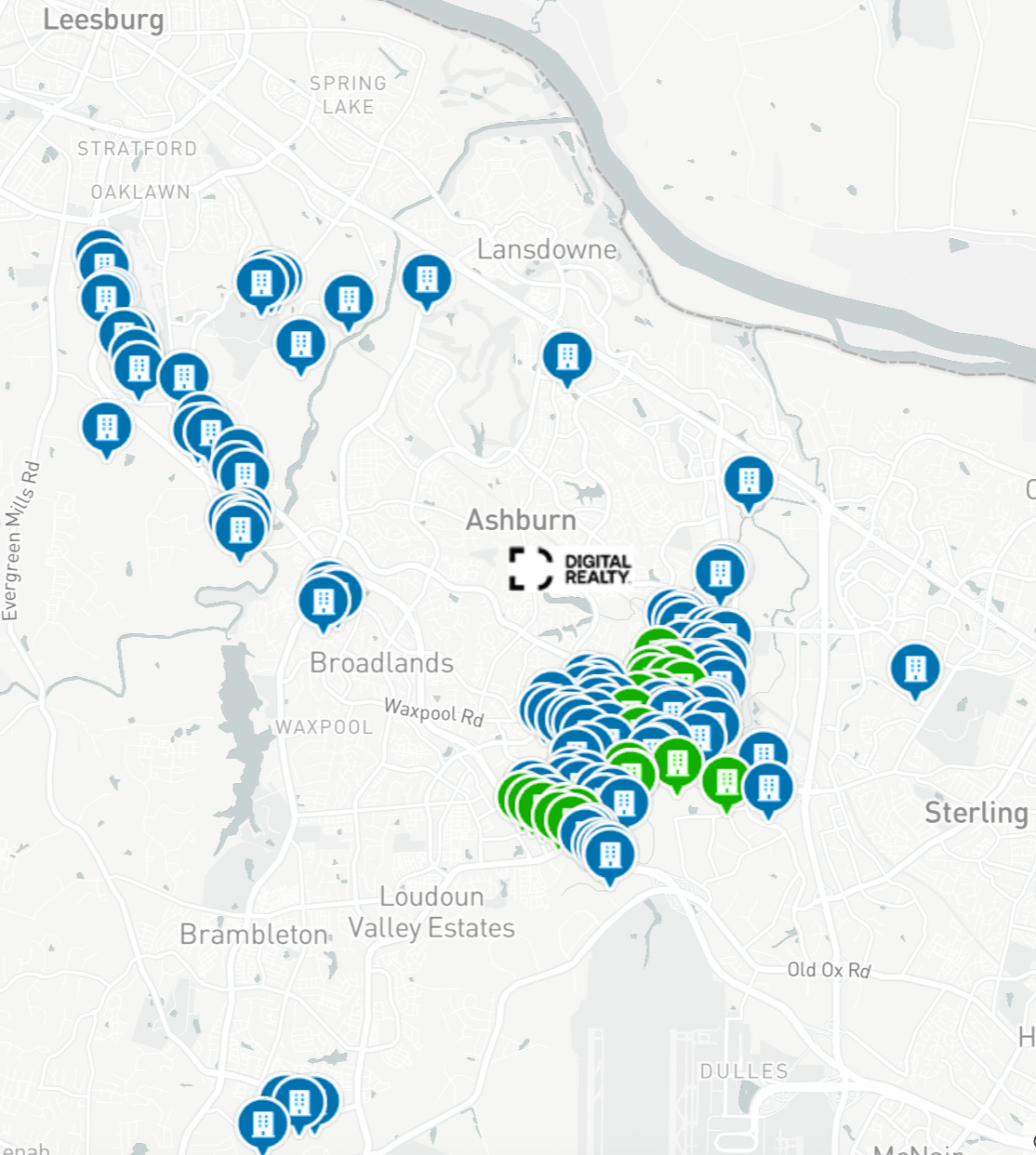 A map with blue and green points

AI-generated content may be incorrect.