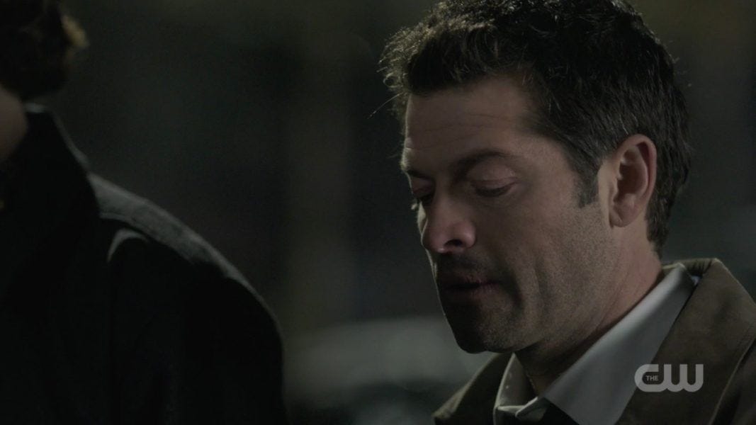 SPN Castiel reacts to dean about leaving 1412