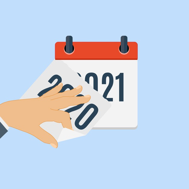 Premium Vector | 2021 new year calendar flat daily icon template