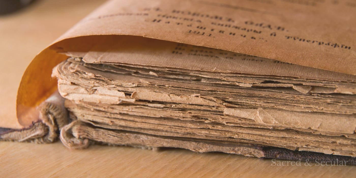 Close-up of an ancient manuscript written on aged parchment, representing early Christian texts, biblical transmission, and the historical study of the gospels. A slightly more reflective caption, which may suit the Substack tone even better: Close-up of an ancient manuscript written on aged parchment, representing early Christian texts, biblical transmission, and the historical study of the gospels. A slightly more reflective caption, which may suit the Substack tone even better: