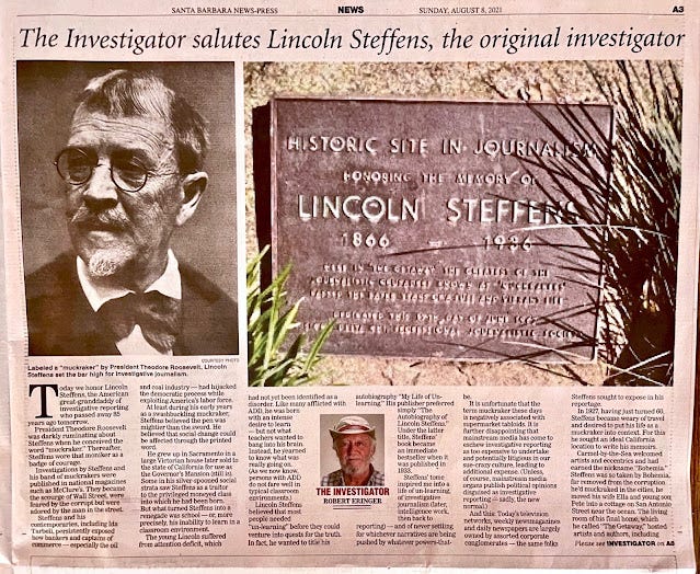 HOMAGE TO LINCOLN STEFFENS