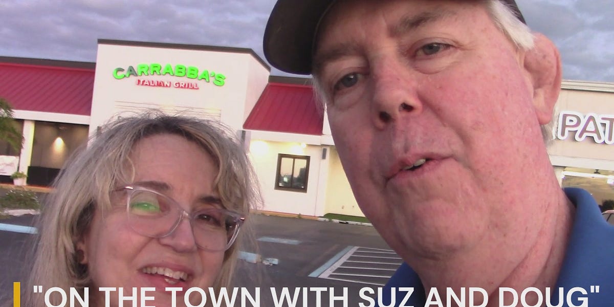"ON THE TOWN WITH SUZ" AND DOUG REVIEW CARRABBAS GRILL DINNER AND DOLCE