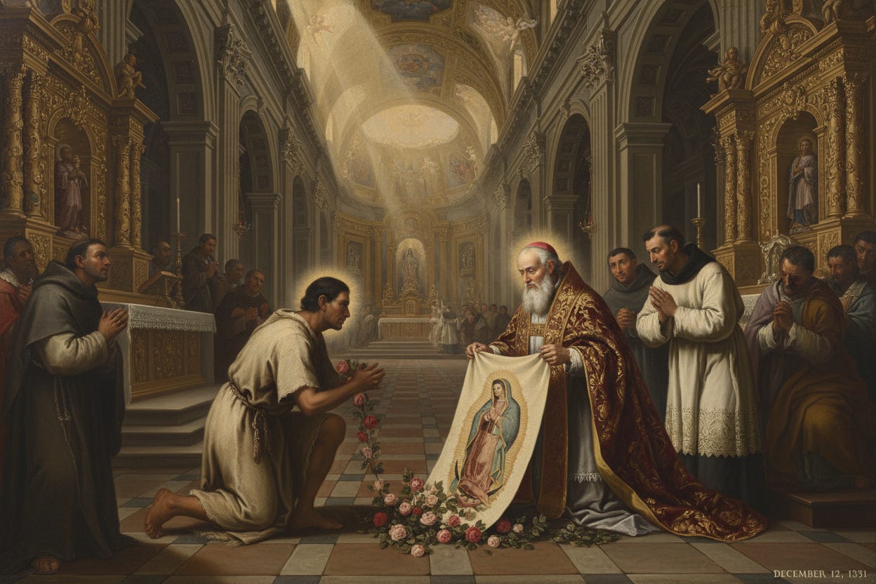 Bearing the Message to Bishop Zumárraga