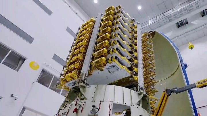 A group of eighteen Qianfan satellites being prepared for launch in the first half of 2026.