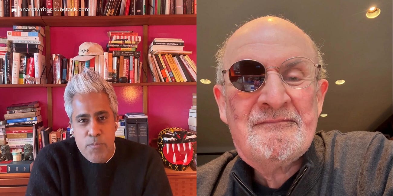 Salman Rushdie on free thinking and its foes, from ayatollahs to billionaires to Trump