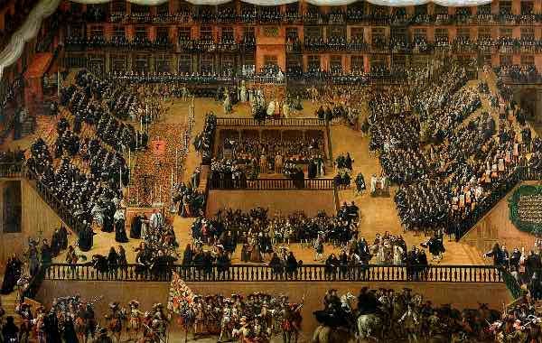 Auto-da-fé organised by the Spanish Inquisition Auto-da-fé organised by the Spanish Inquisition