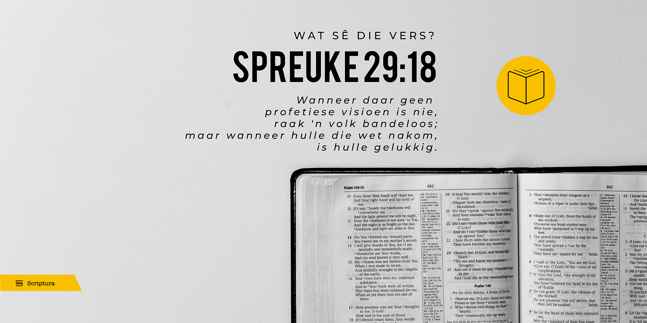Wat sê die vers: Spreuke 29:18