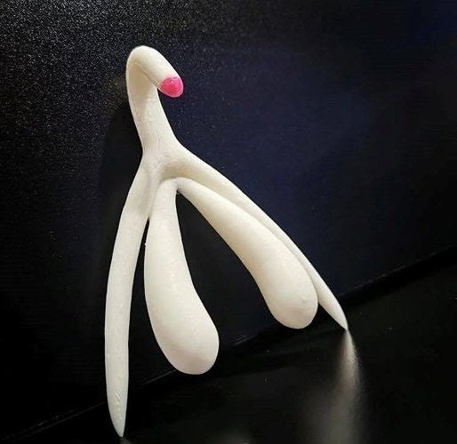 3D-printed model of a clitoris 3D-printed model of a clitoris