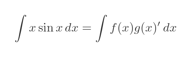 Integration by parts example 1