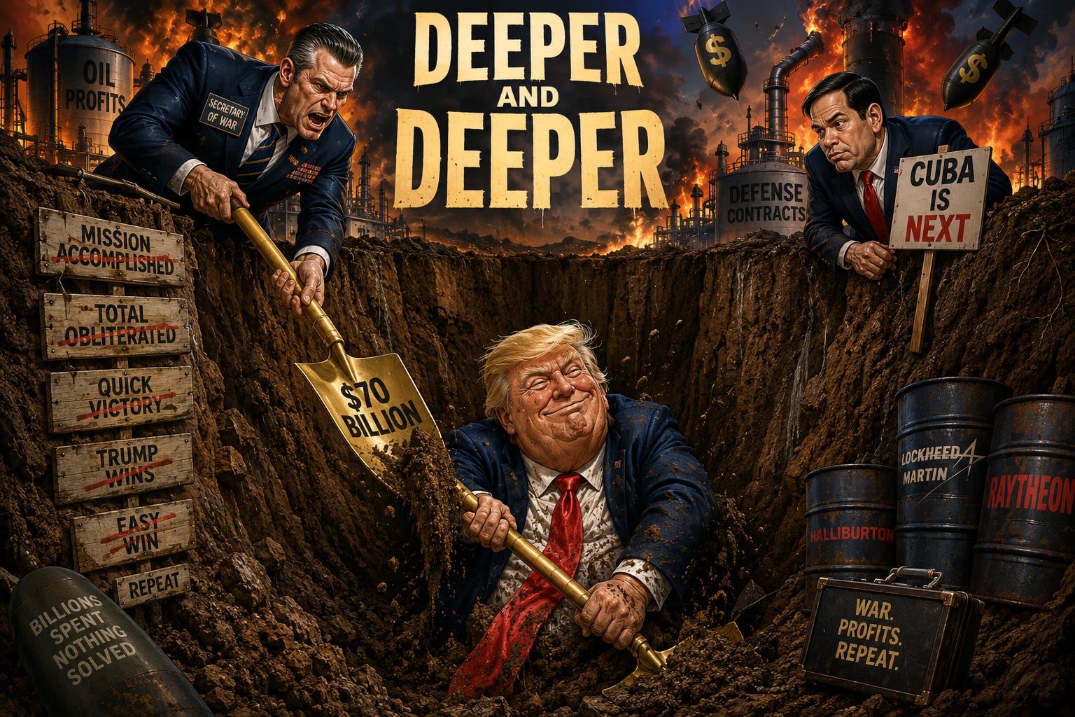 Deeper and Deeper How Trump Got the U.S. into a Hole in Iran and Just Keeps Digging
