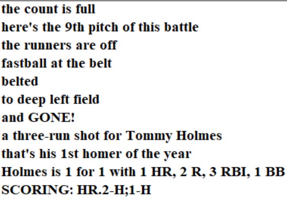 Diamond Mind Baseball Play By Play