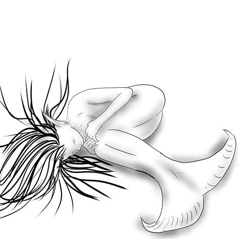Three mermaid illustrations