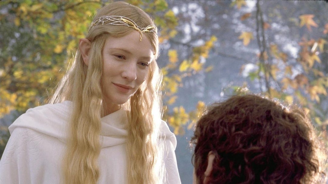 Now that I'm the same age Cate Blanchett was back in LotR, I realize what  an amazing actress she is to have brought that much gravitas and dignity to  Galadriel at that