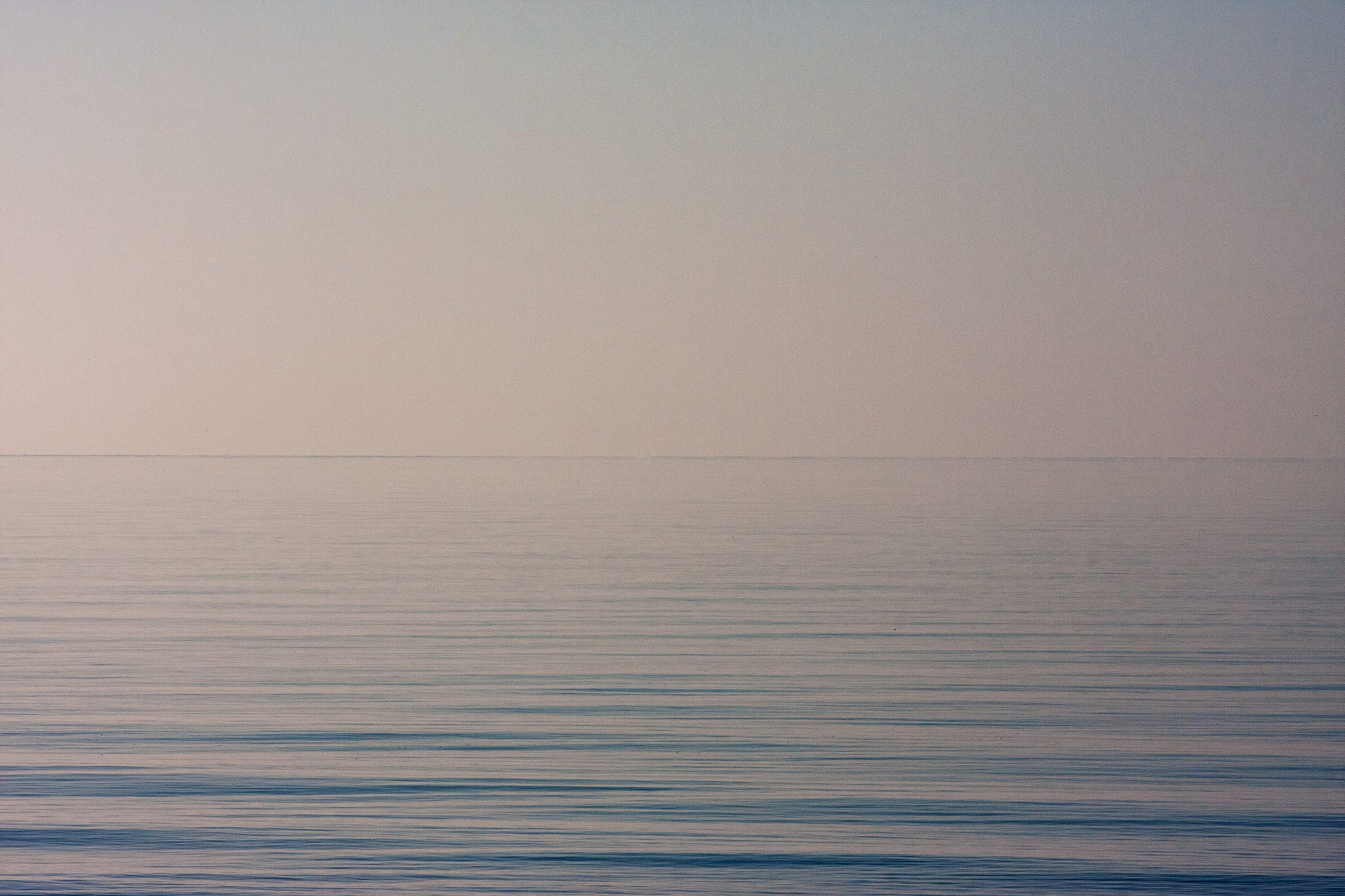Lake Erie with haze over the water, Long Point Provincial Park