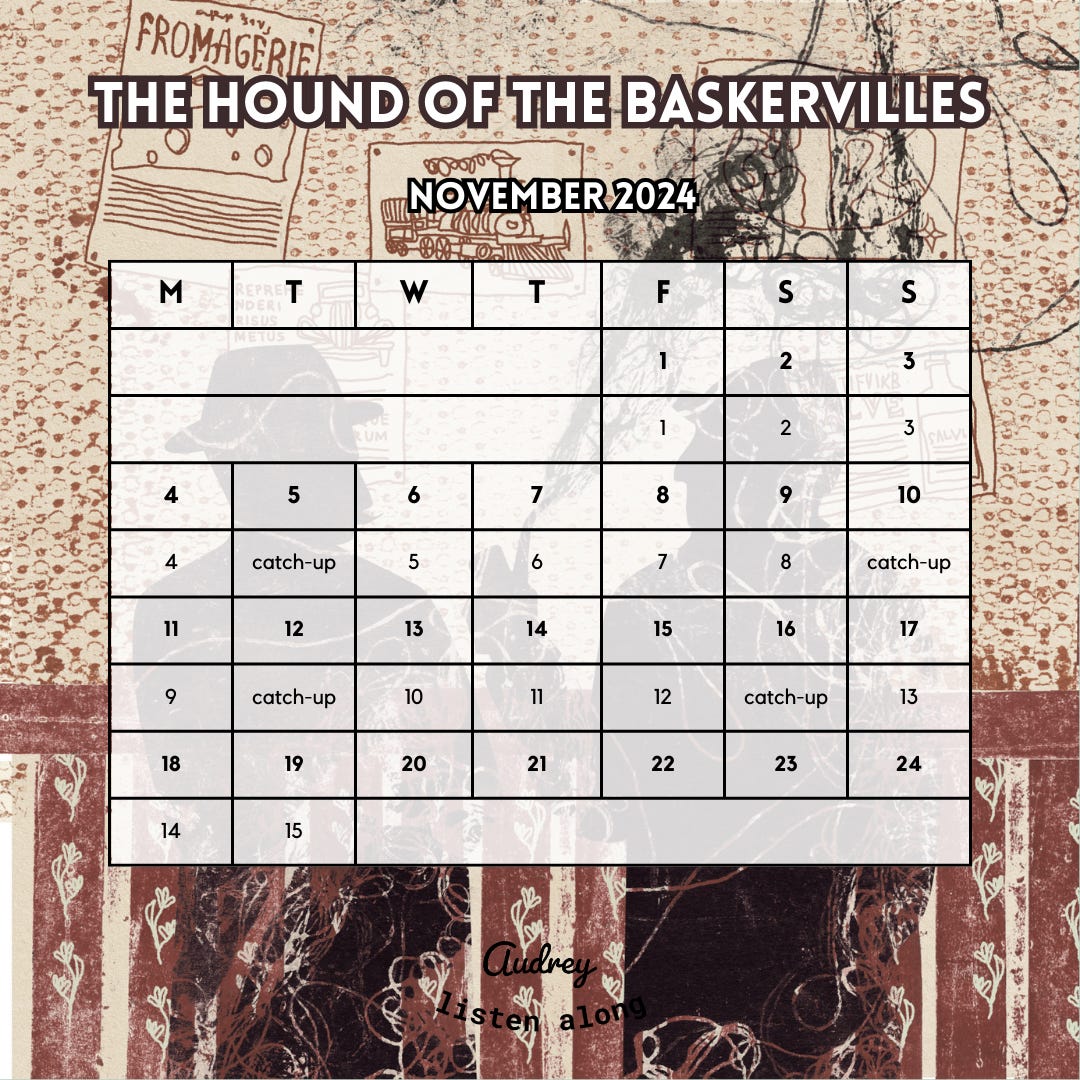 November schedule for the listen-along