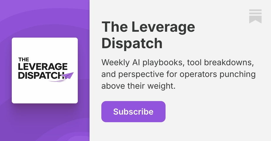 The Leverage Dispatch | Waqas | Substack