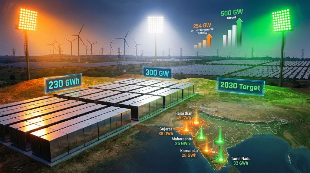 India Energy Storage Demand Hits 230 GWh by 2030