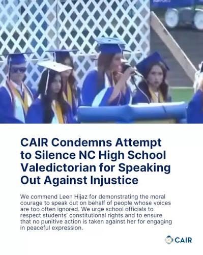 Every student should be able to peacefully express their deeply-held  beliefs about injustice, human rights, and the suffering of others without  fear of censorship or retaliation. Graduation speeches ...