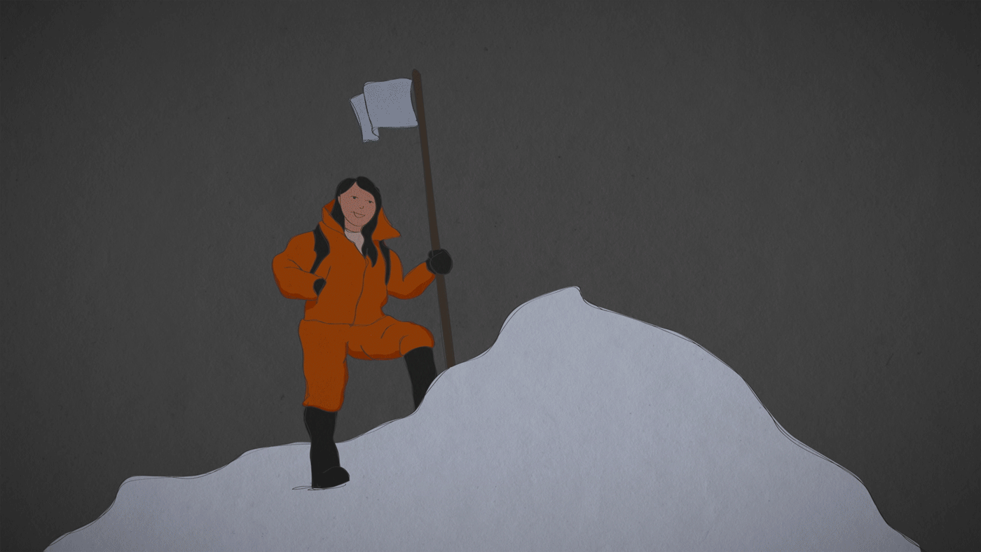 GIF comparación monte olimpo de Marte con el Everest