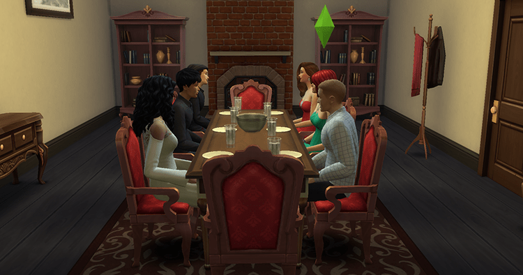 All Your Twisted Secrets - Sims - Wide shot of the room they're locked in