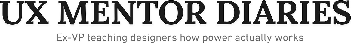 UX Mentor Diaries