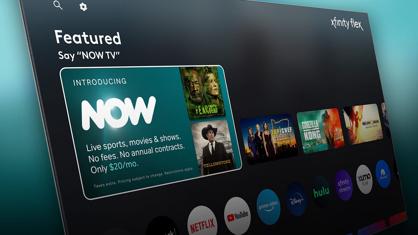Comcast Introduces NOW TV: A $20 Entertainment Option With 60+ Streaming  and FAST Channels, Plus Peacock Premium