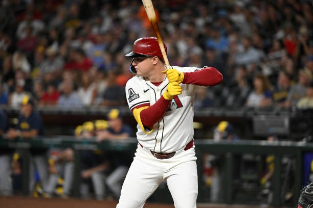 Joc Pederson of the Arizona Diamondbacks gets ready in the batters box against the Milwaukee Brewers at Chase Field on September 13, 2024 in Phoenix,...