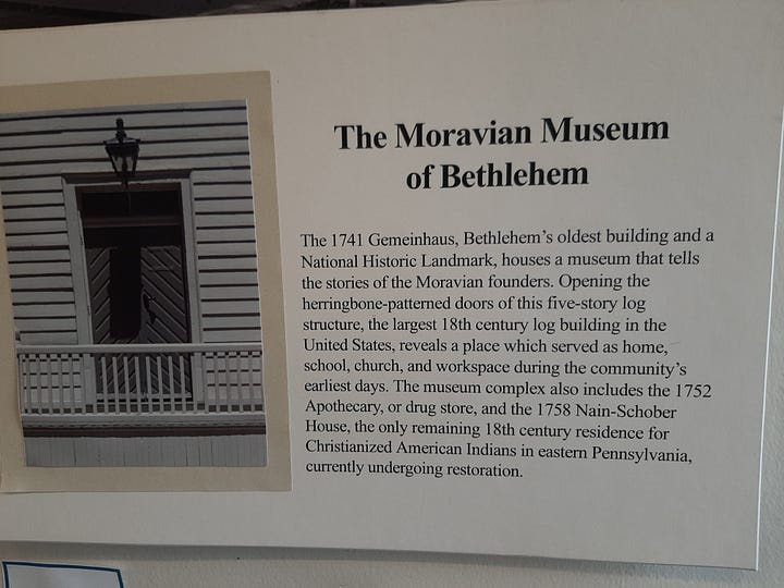 Plaques that tell the history of Bethlehem.