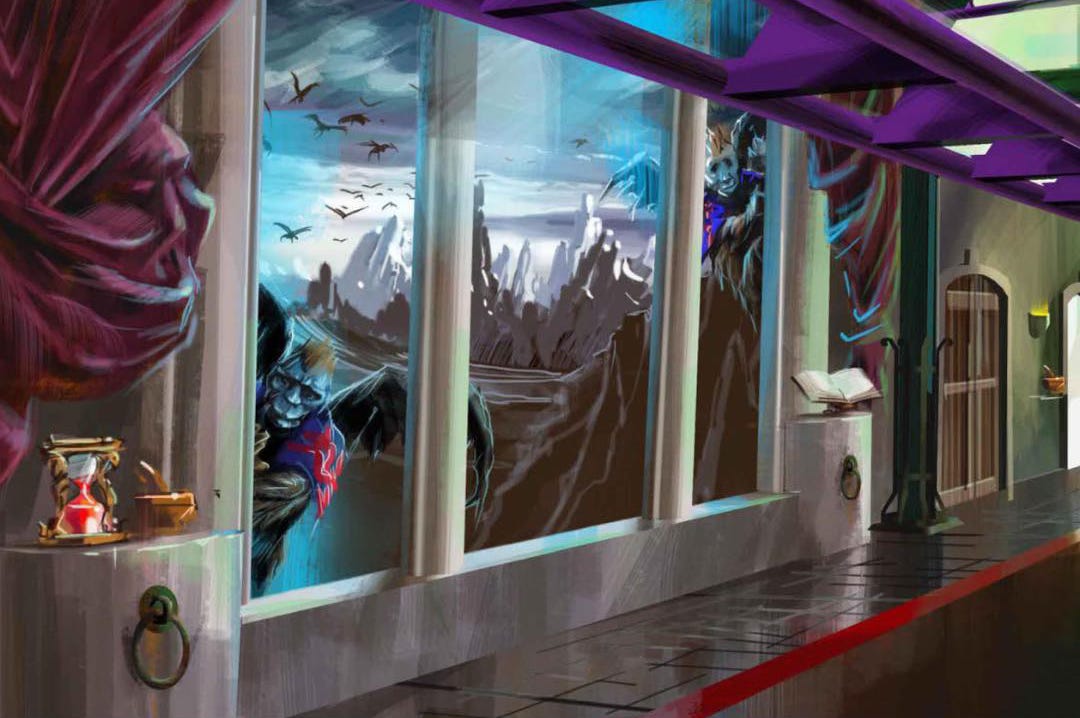 Flight of the Wicked Witch coaster concet art Warner Bros. Movie World