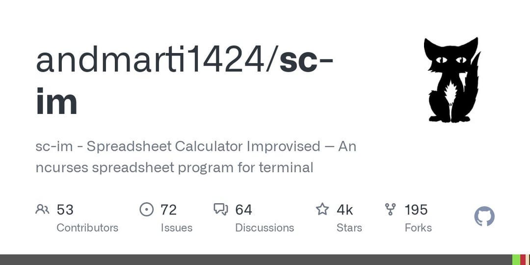 SCIM: Ncurses based, Vim-like spreadsheet SCIM: Ncurses based, Vim-like spreadsheet