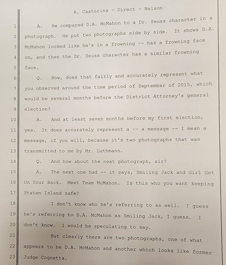 If Aidala Had Looked: Frank Parlato outlines how lawyer's failure to challenge Judge Castorina’s perjury sealed Luthmann’s fate.