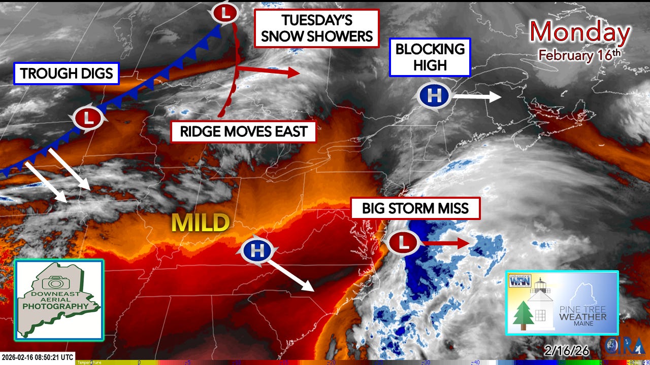 Snow showers on the way for Tuesday - Pine Tree Weather