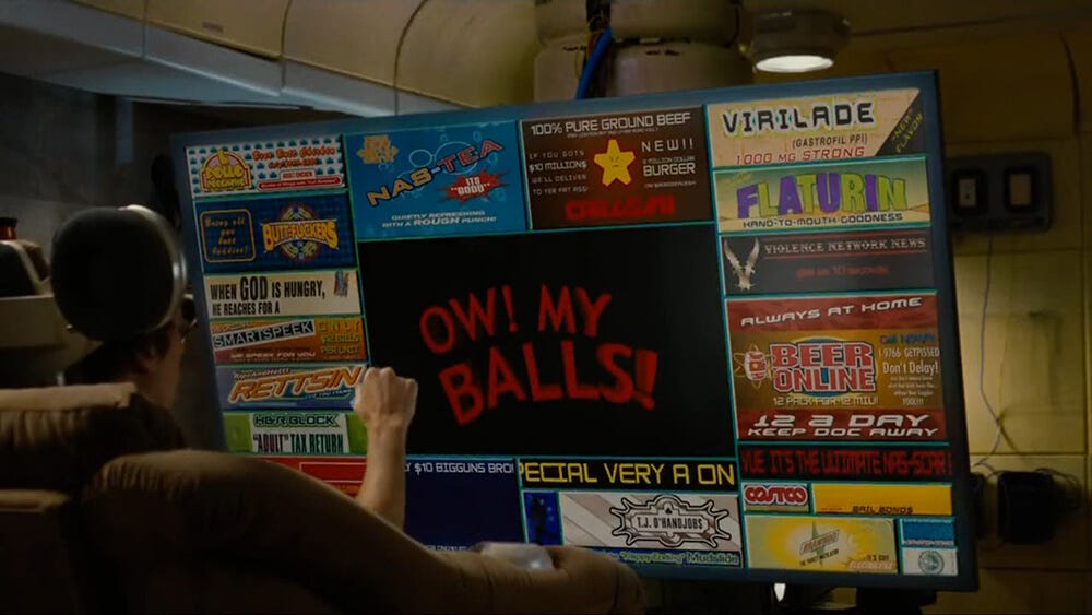 Screenshot from "Idiocracy" (2006)