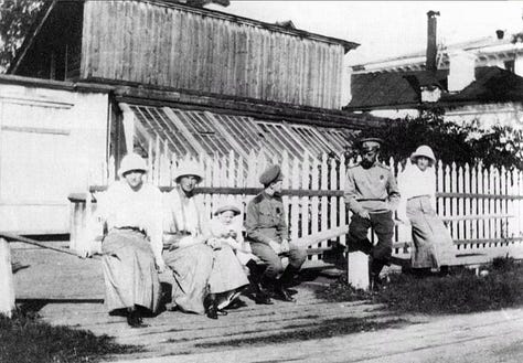 Nicholas II, Alexandra Feodorovna, Olga, Tatiana, Maria, Anastasia, Alexei; the Romonov Family; Romonovs in exile