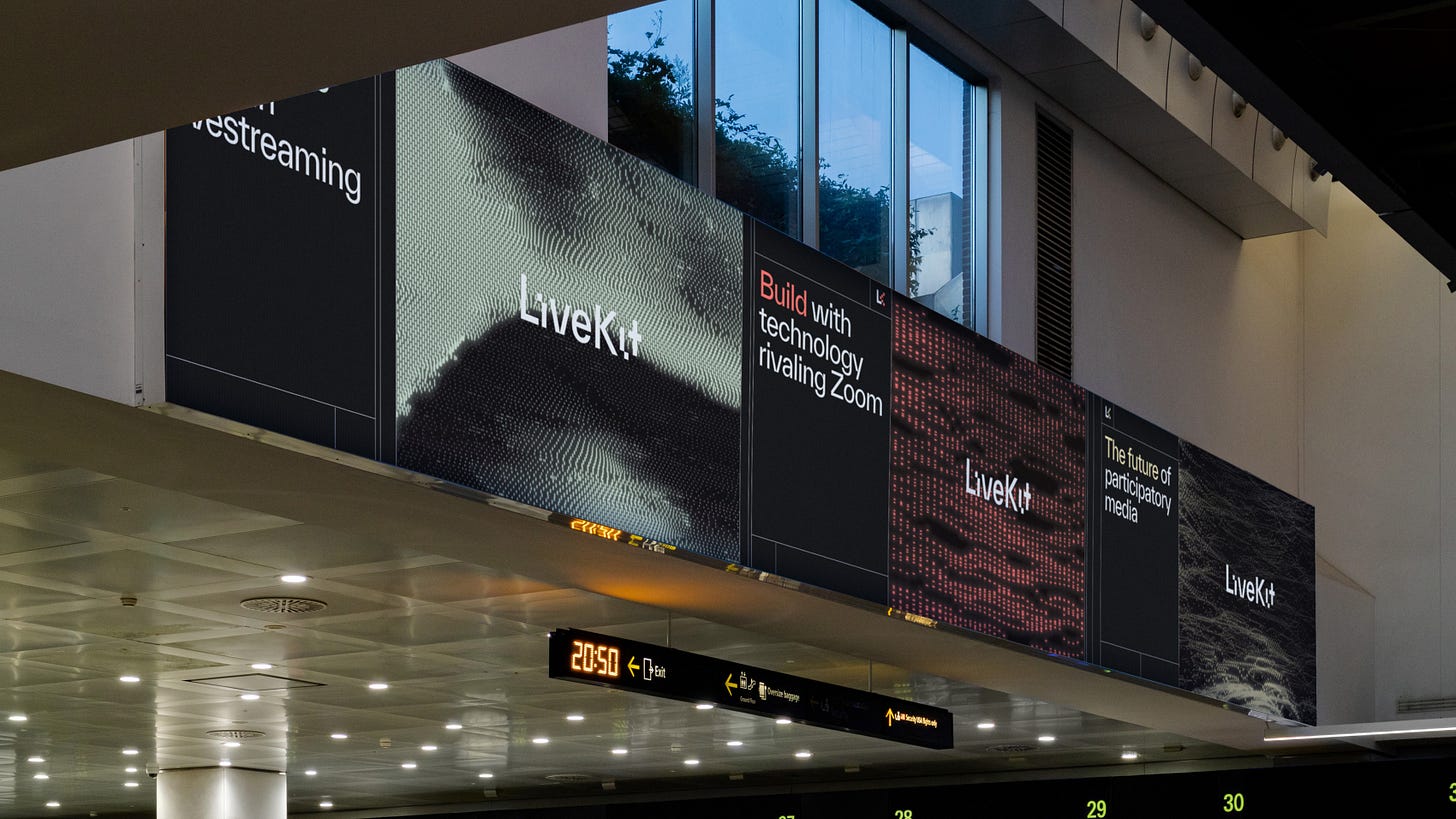 Livekit Billboards in a train station Livekit Billboards in a train station