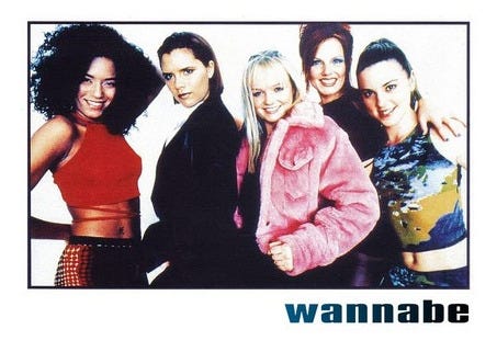 alernative album cover of the spice girls song wannabe