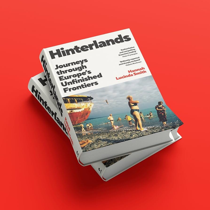 the cover of a white book on a red background