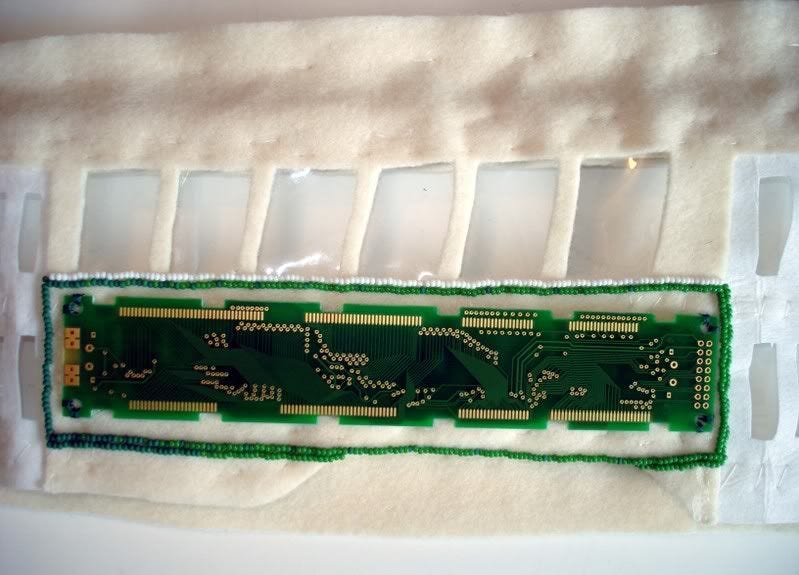 Beaded Boston trolley pcc T train car bead embroidery circuit board pop art seed beads Beaded Boston trolley pcc T train car bead embroidery circuit board pop art seed beads