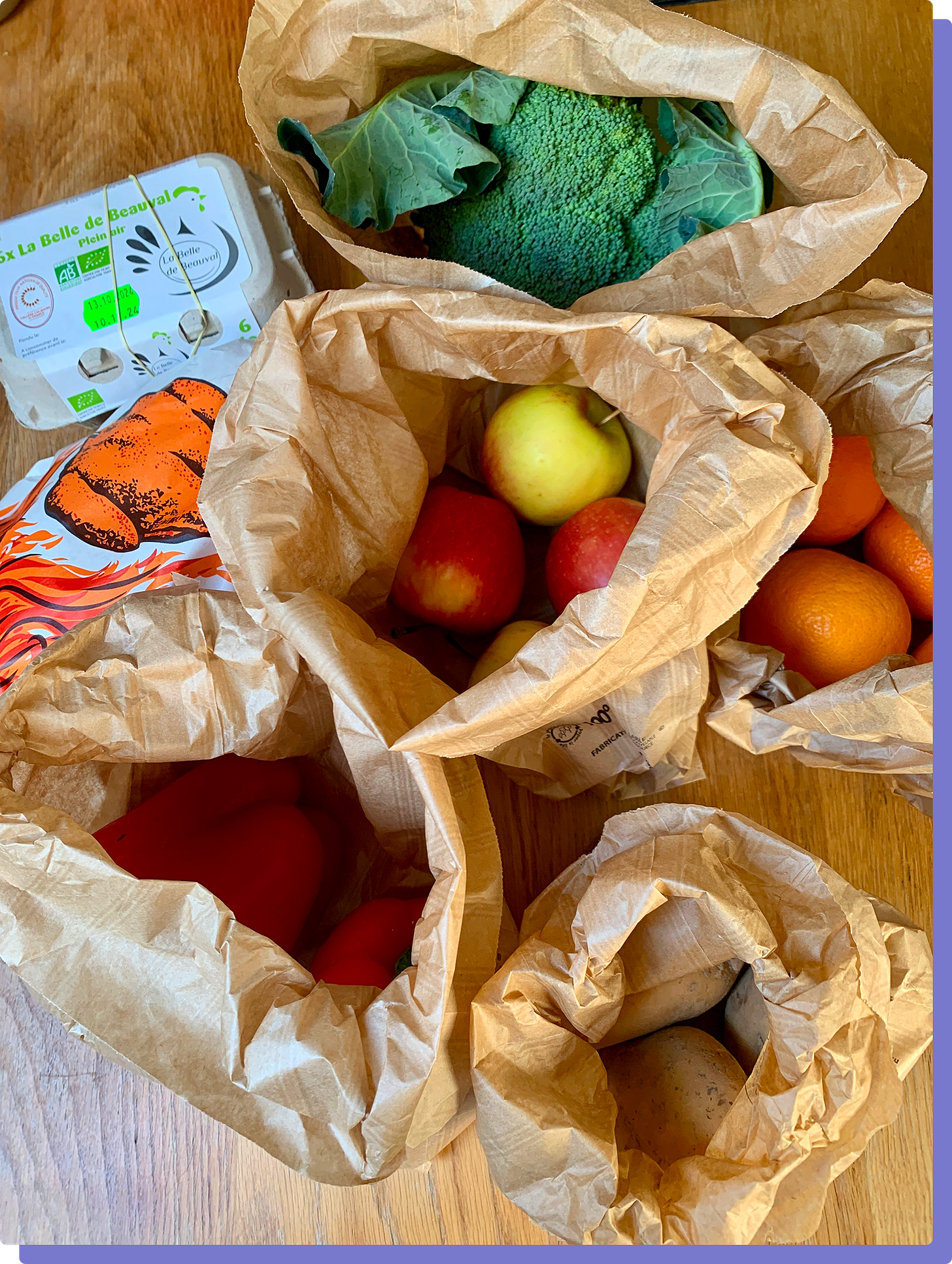 Photo of produce and eggs