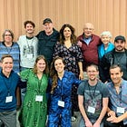 Sitting in front of the machine