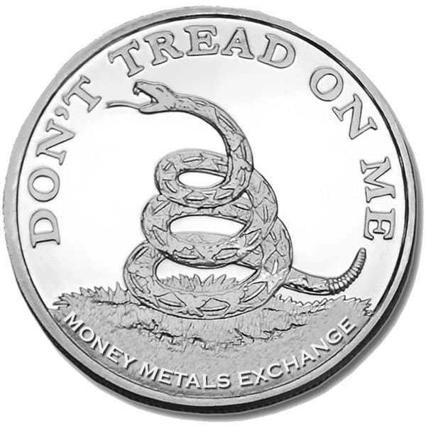 Gadsden Flag / Don’t Tread On Me snake Silver Round — Money Metals Exchange