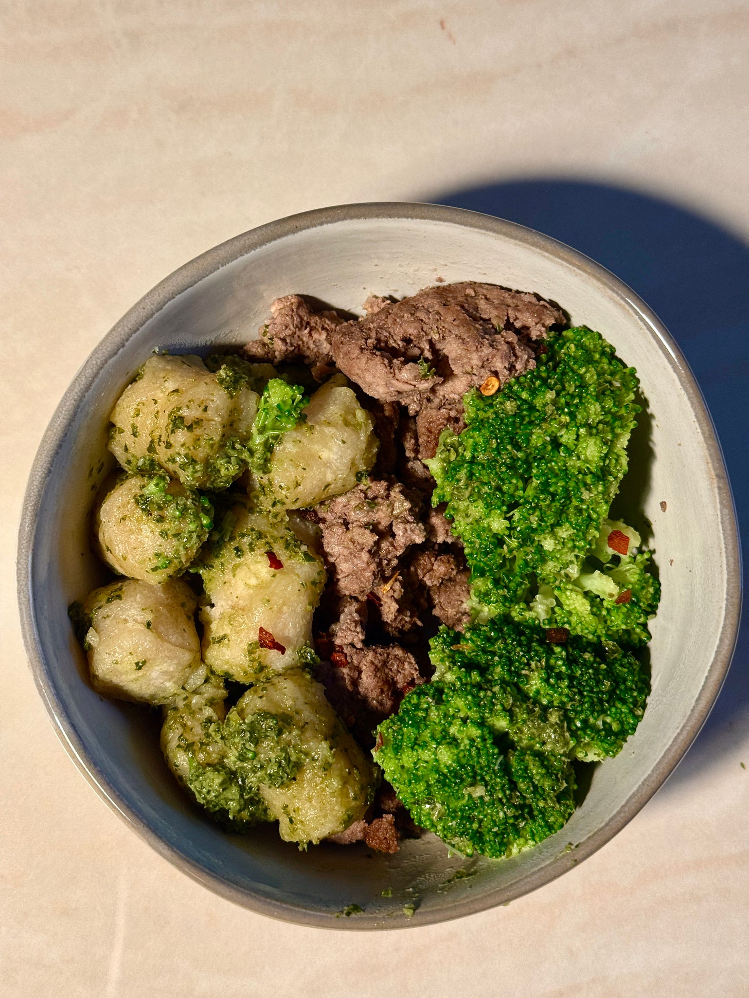 Easy weeknight meal with cauliflower gnocchi and pesto