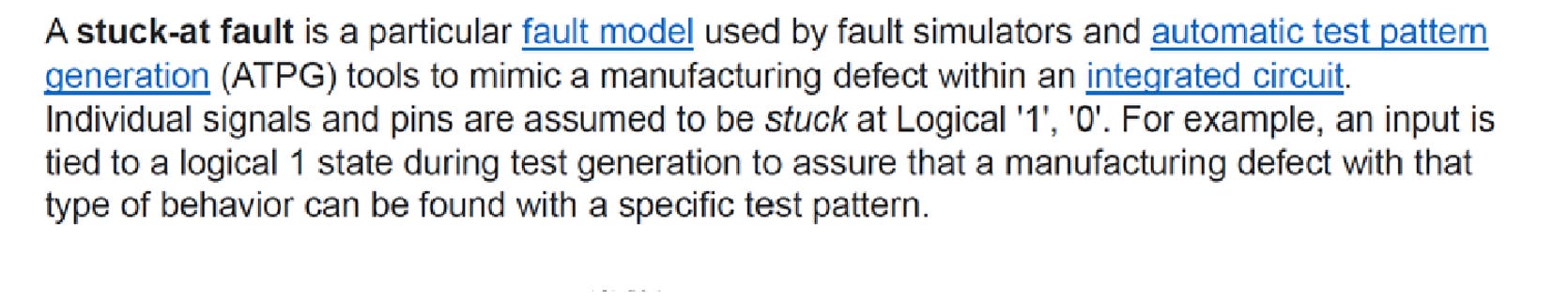 Automatic Test Pattern Generation (ATPG)