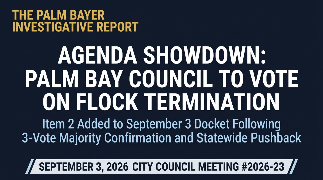 Palm Bay City Council Agenda Lock and Flock Showdown Palm Bay City Council Agenda Lock and Flock Showdown