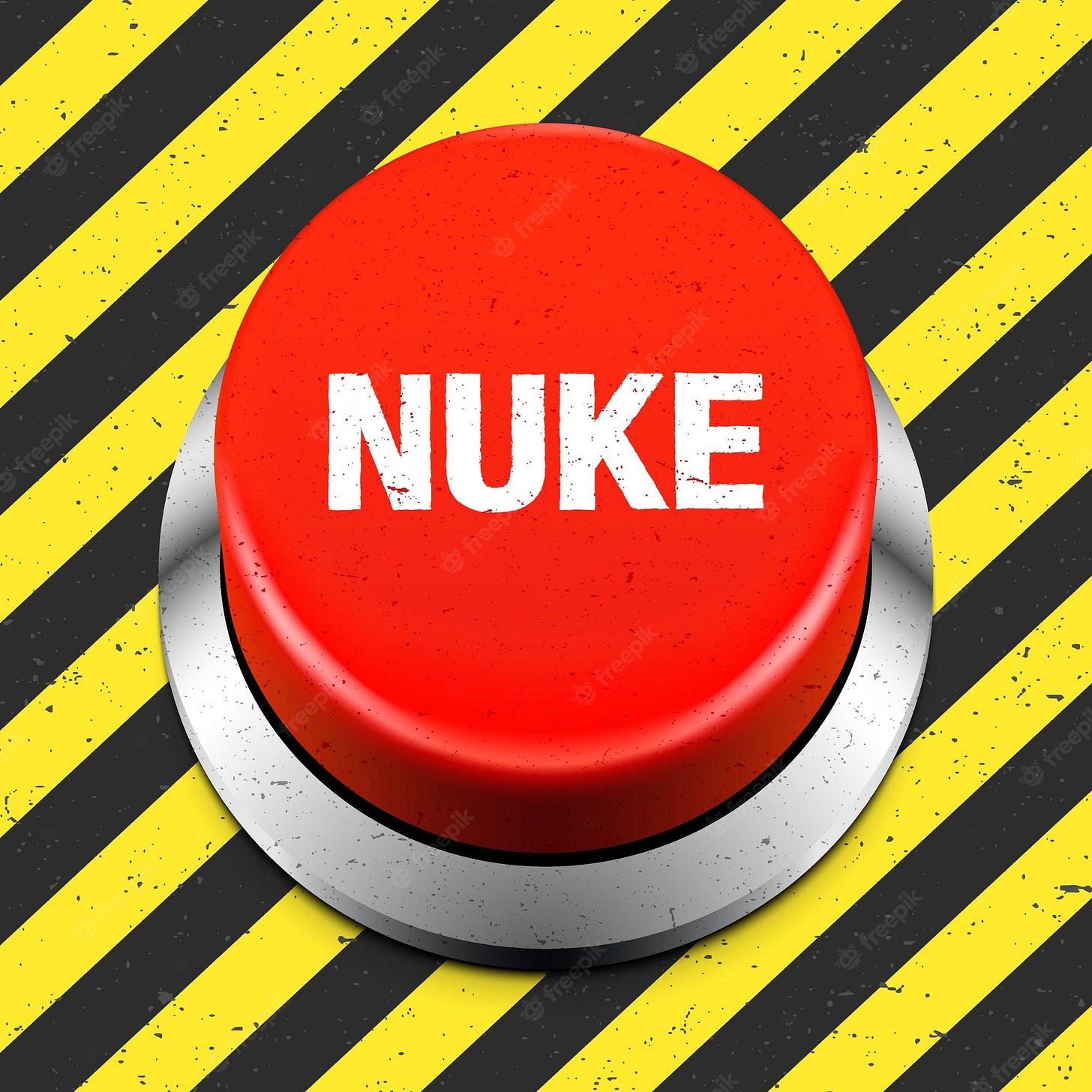 Premium Vector | Nuke red button on a grunge industrial background nuclear  bomb launching button vector illustration