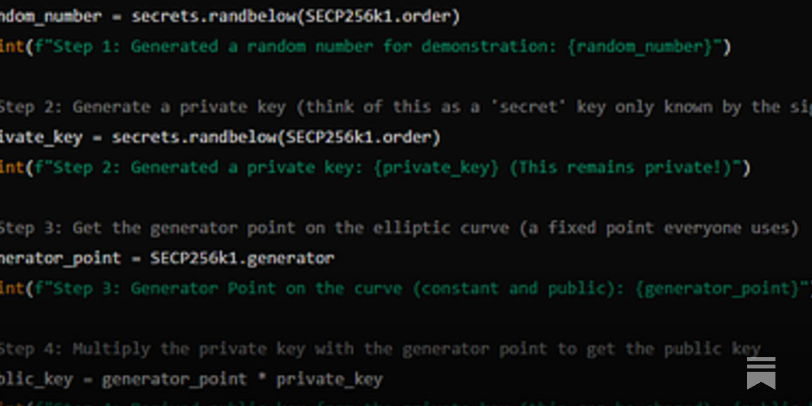 Bitcoin Digital Signature Verification Process - step by step python code