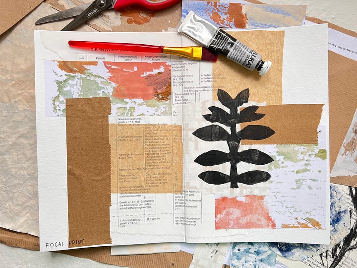 Mixed media collage
