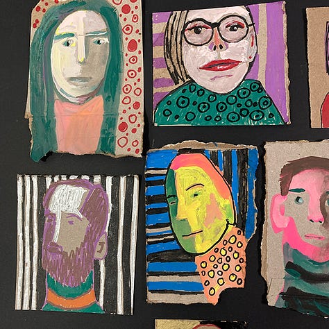 Oil marker portraits by Miz Katie