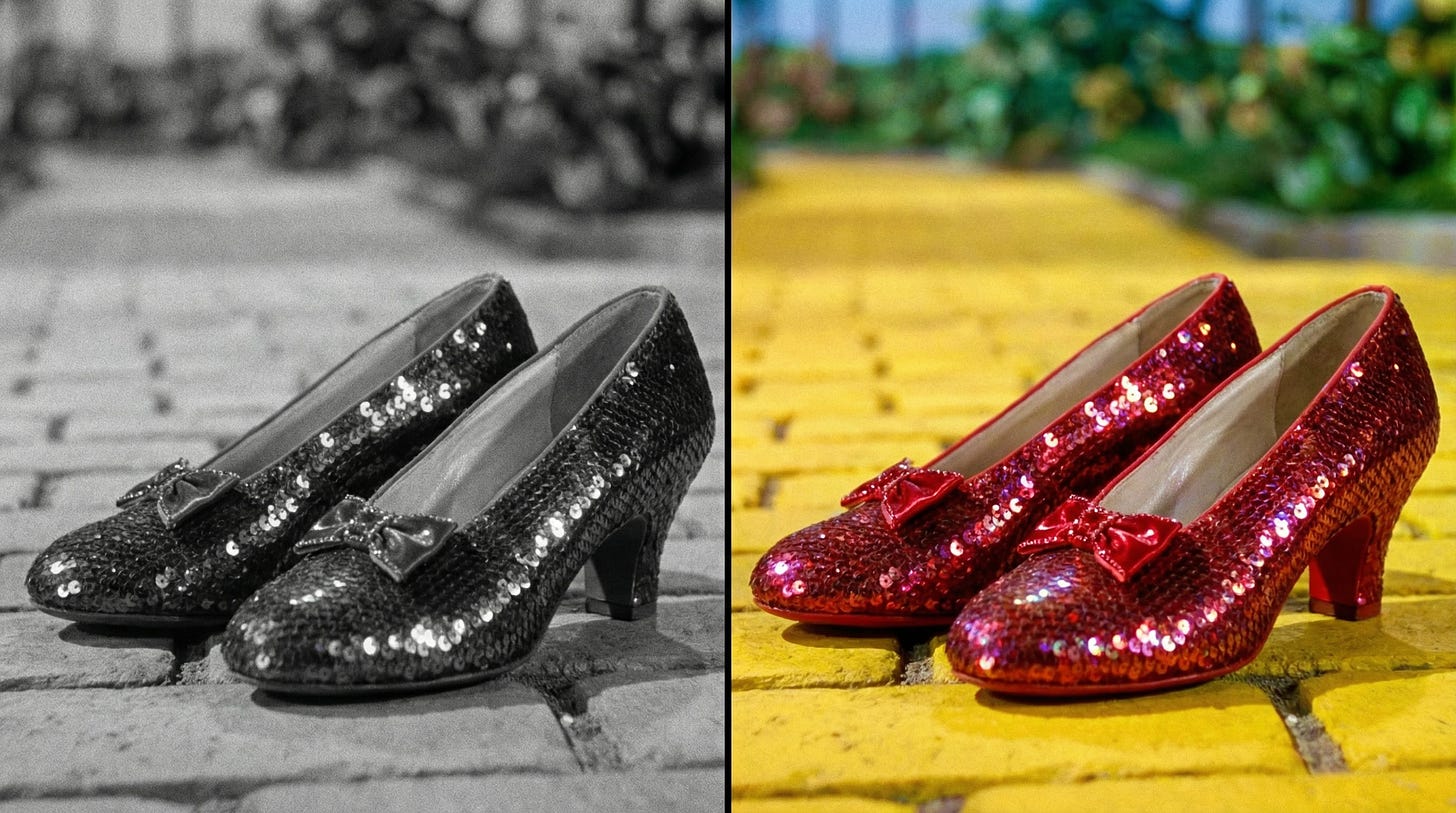 Image of ruby slippers from the movie the Wizard of Oz Image of ruby slippers from the movie the Wizard of Oz